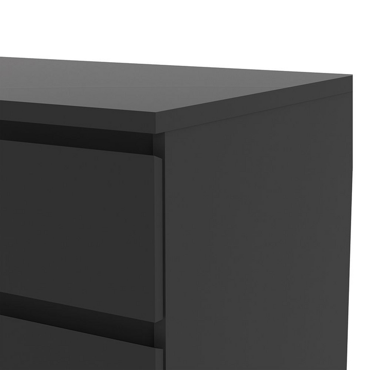 Brook Wide Chest of 6 Drawers (3+3) in Black Matt | Chest of Drawers | Drawers 