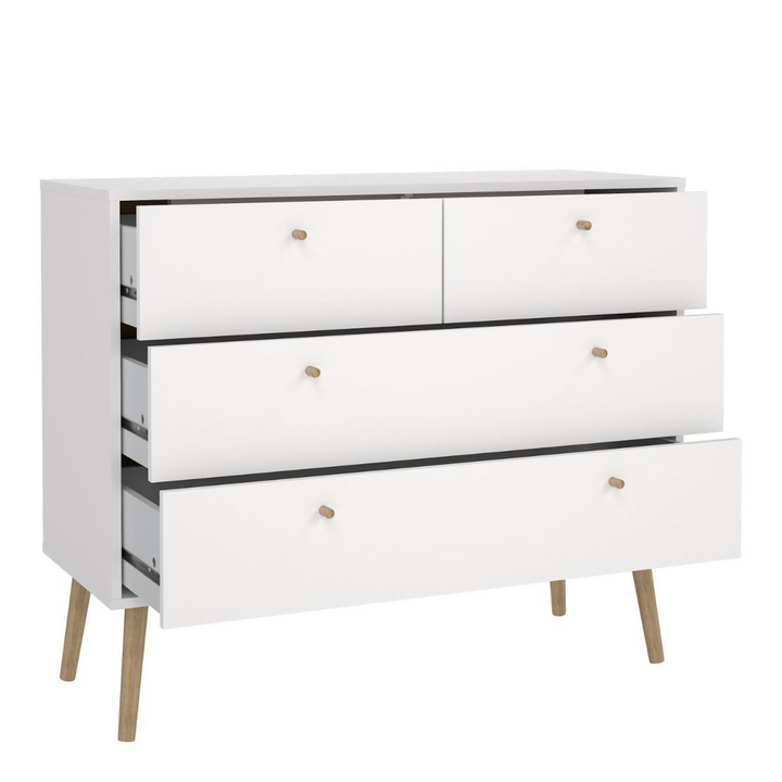 Darlaston Chest 2 + 2 Drawers White | Chest of Drawers | Drawers 