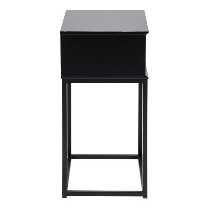 Basildon 1 Drawer Bedside Table in Black | Bedside Cabinet | Bedside Cabinets | Bedroom Cabinet