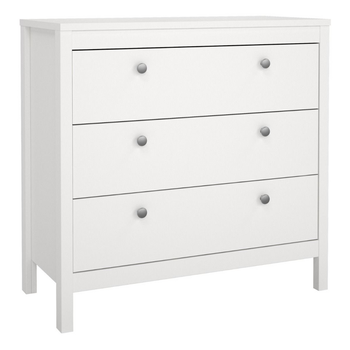 Hindley Chest 3 Drawers in White | Chest of Drawers | Drawers 