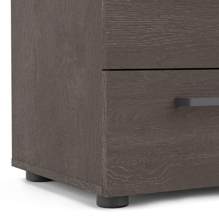 Longbridge Nightstand 2 Drawers in Rovere Gessato Dark Oak | Bedside Cabinet | Bedside Cabinets | Bedroom Cabinet