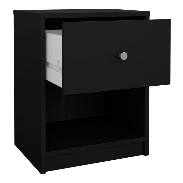 Shenley Bedside 1 Drawer in Black | Bedside Cabinet | Bedside Cabinets | Bedroom Cabinet