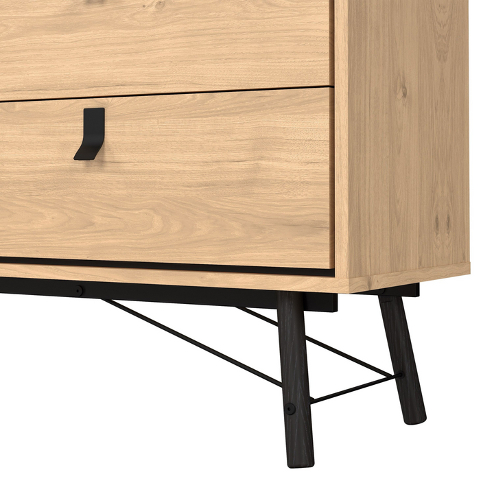 Moubray Wide Double Chest of Drawers 6 Drawers in Jackson Hickory Oak | Chest of Drawers | Drawers 