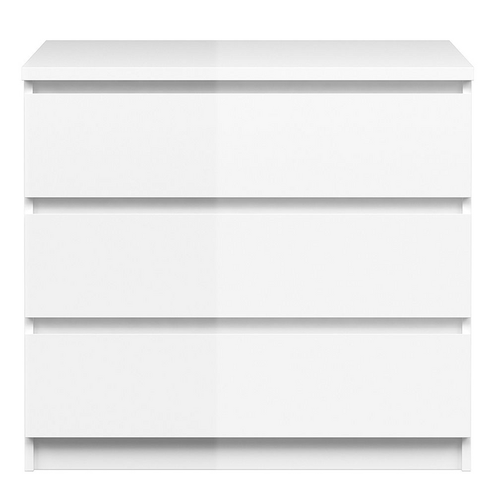 Brook Chest of 3 Drawers in White High Gloss | Chest of Drawers | Drawers 