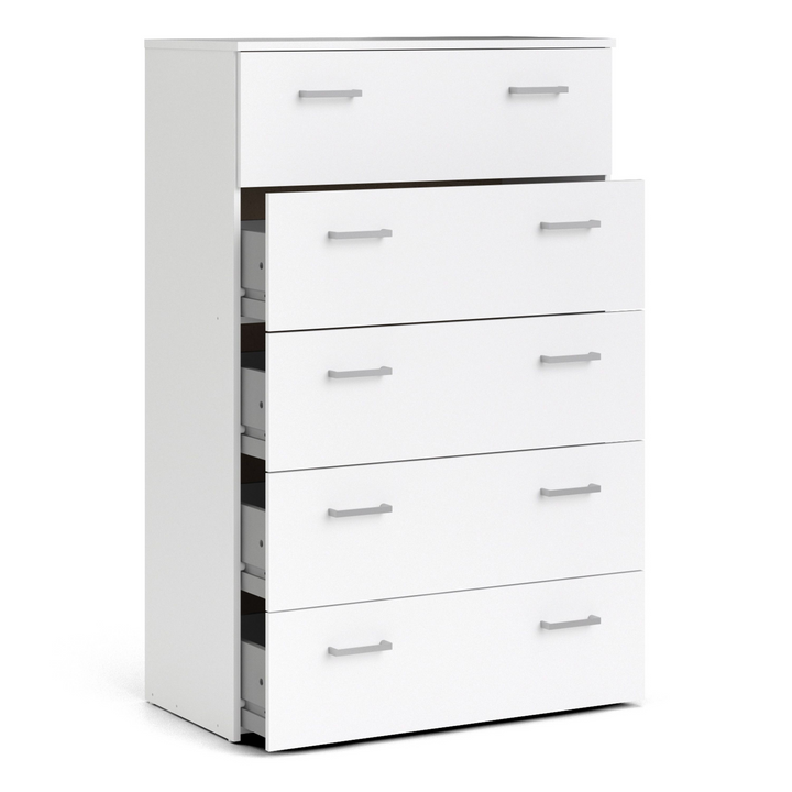 Longton Chest of 5 Drawers in White | Chest of Drawers | Drawers 