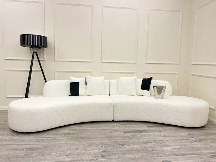 Miami Curved Cinema Boucle Sofa| Three Seater Sofa | 3 Seater Sofa | Two Seater Sofa | 2 Seater Sofa | Sofas