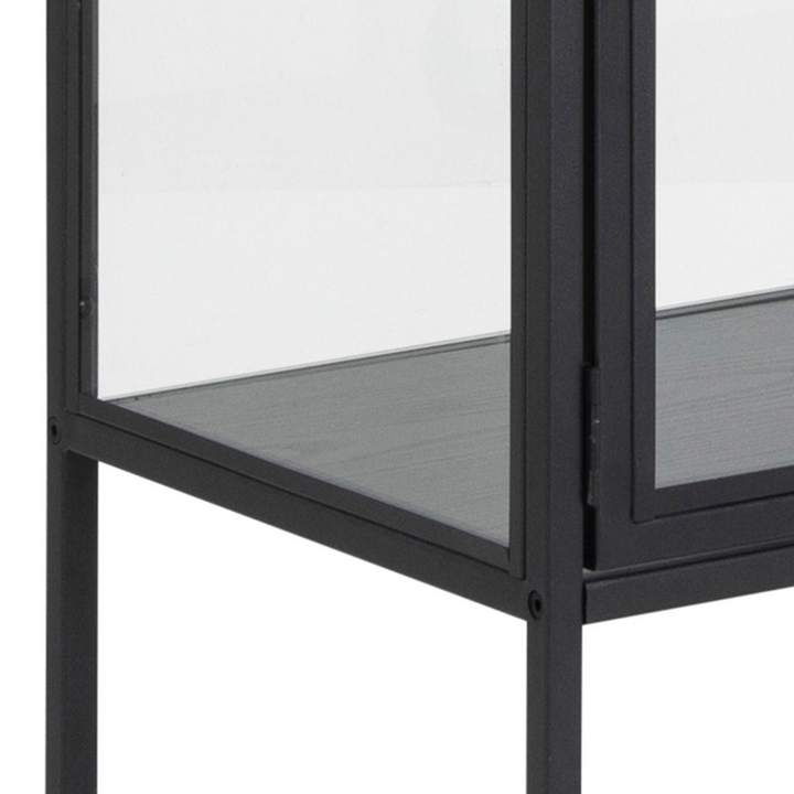 Wishaw 2 Glass Door Display Cabinet in Black | Dining Cabinet | Dining Cabinets