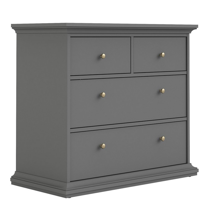 Solihull Chest of 4 Drawers in Matt Grey | Chest of Drawers | Drawers 