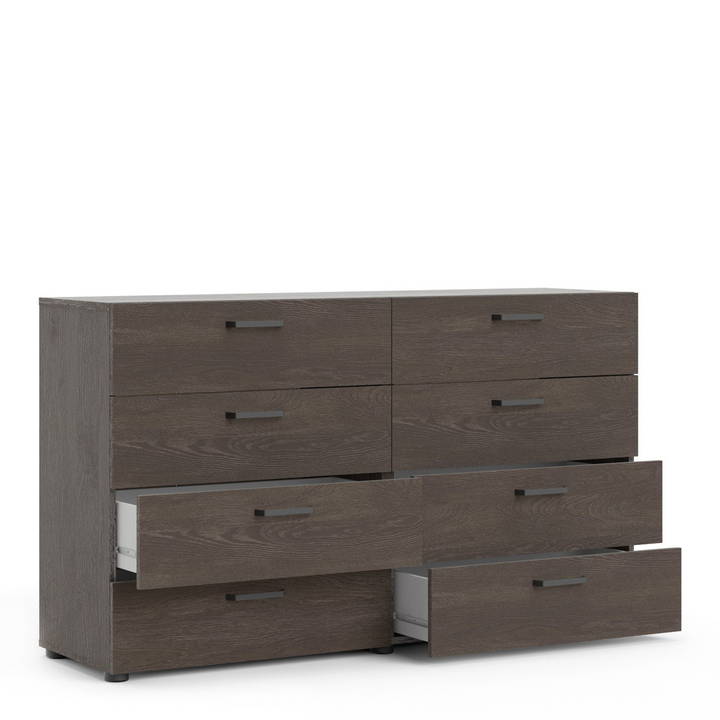 Newtownards Double Dresser 8 Drawers in Rovere Gessato Dark Oak | Chest of Drawers | Drawers 