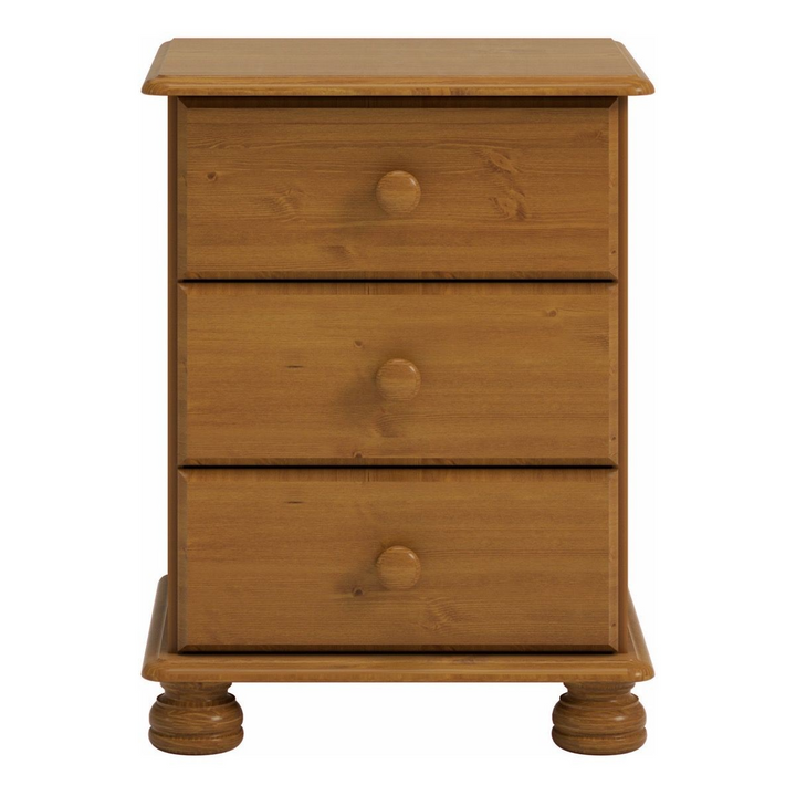 Consett 3 Drawer Bedside in Pine (Package of 2.) | Bedside Cabinet | Bedside Cabinets | Bedroom Cabinet