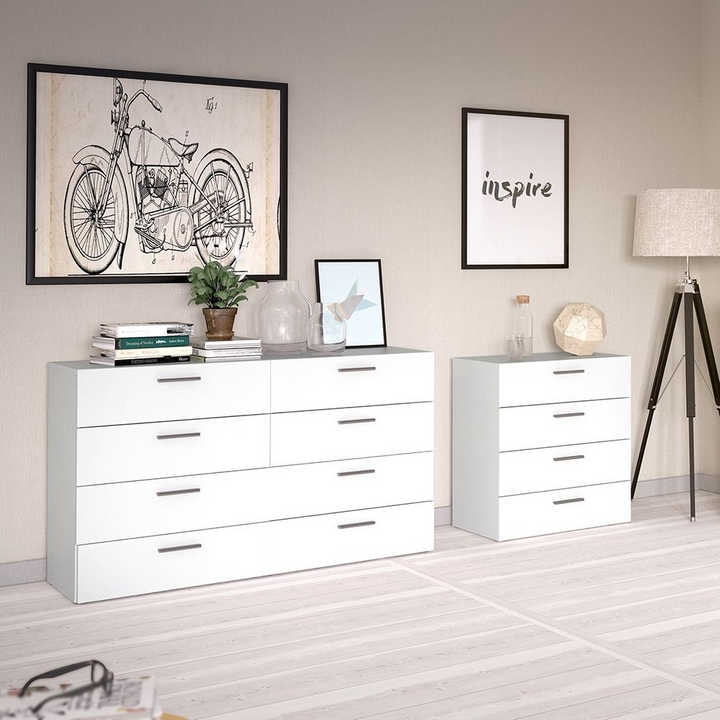 Ende Chest of 4 Drawers in White | Chest of Drawers | Drawers 