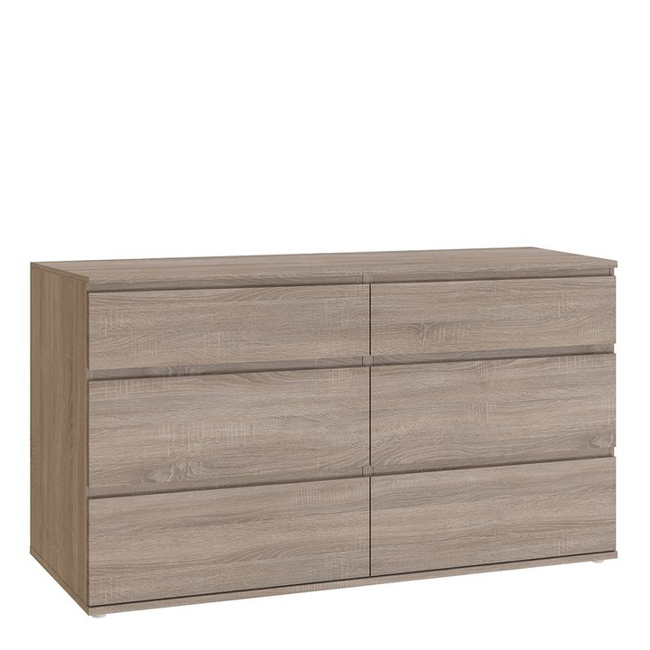 Bury Wide Chest of 6 Drawers (3+3) in Truffle Oak | Chest of Drawers | Drawers 