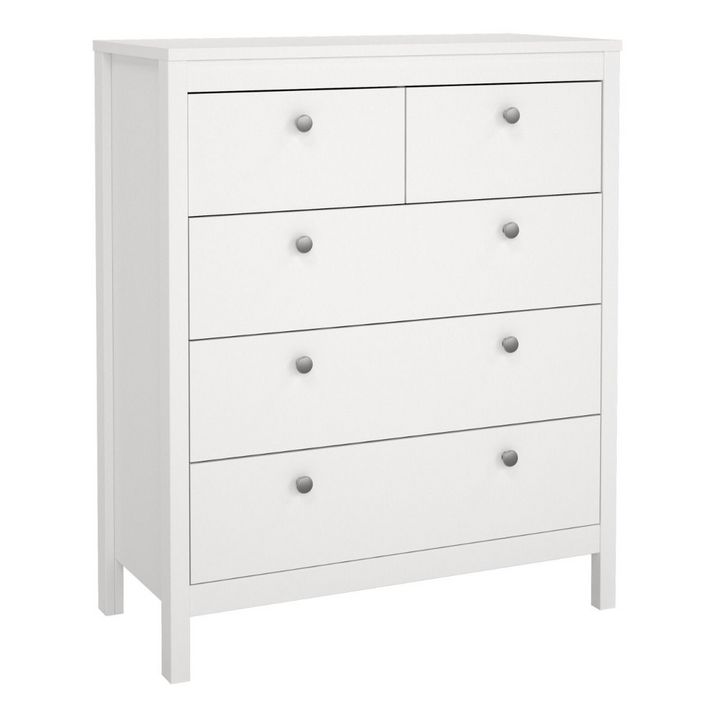 Hindley Chest 3+2 Drawers in White | Chest of Drawers | Drawers 