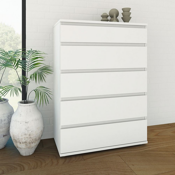 Bury Chest of 5 Drawers in White | Chest of Drawers | Drawers 