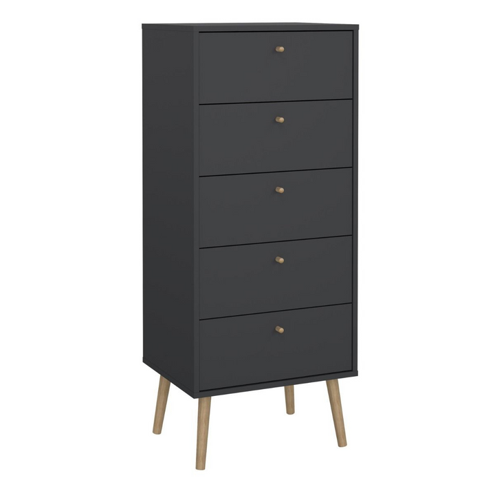 Darlaston Chest 5 Drawers Dark Grey | Chest of Drawers | Drawers 