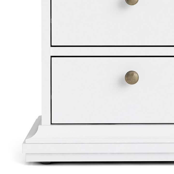 Solihull Bedside 2 Drawers in White | Bedside Cabinet | Bedside Cabinets | Bedroom Cabinet