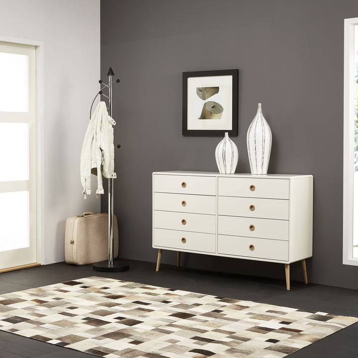 Hanwell 4+4 Wide Chest in Off White | Chest of Drawers | Drawers 