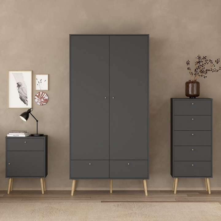 Darlaston Chest 5 Drawers Dark Grey | Chest of Drawers | Drawers 