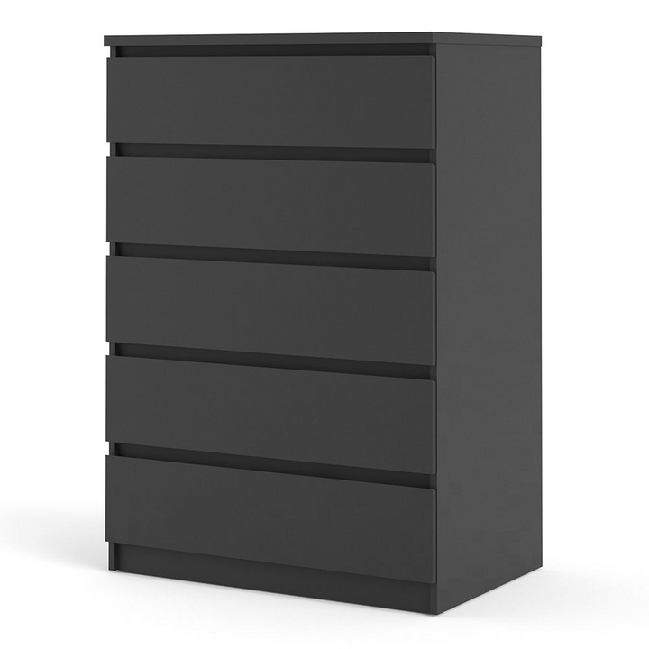 Brook Chest of 5 Drawers in Black Matt | Chest of Drawers | Drawers 