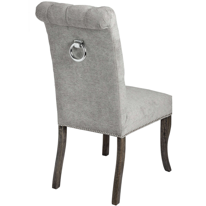 Worksop Roll Top Dining Chair With Ring Pull | Dining Chair | Fabric Dining Chair