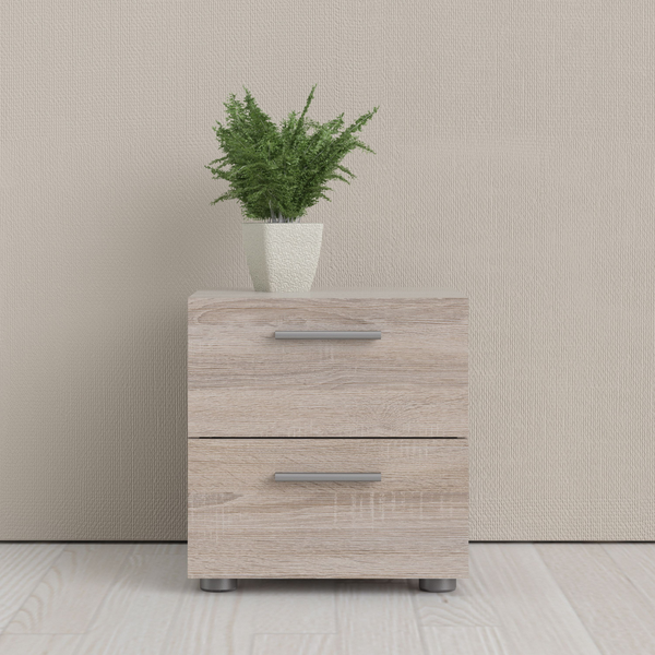 Ende Bedside 2 Drawers in Truffle Oak | Bedside Cabinet | Bedside Cabinets | Bedroom Cabinet