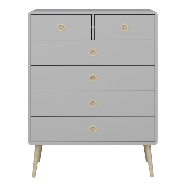 Hanwell 2+4 Chest of Drawers in Grey | Chest of Drawers | Drawers 