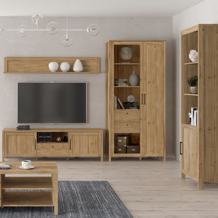 Magna Brun Display Cabinet in Waterford Oak | Dining Cabinet | Dining Cabinets