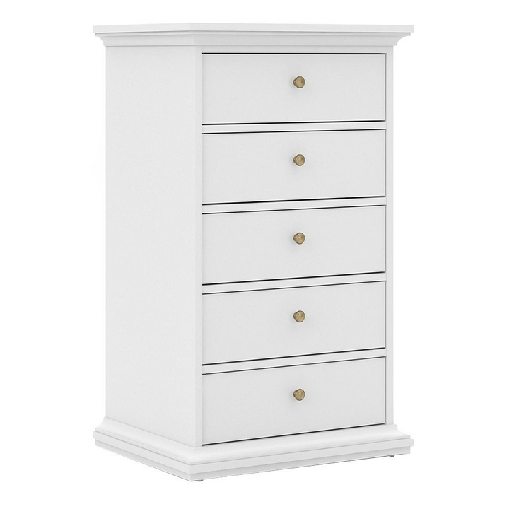 Solihull Chest 5 Drawers in White | Chest of Drawers | Drawers 