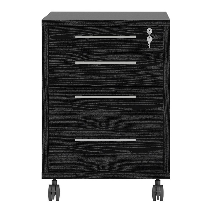 Beeston Mobile Cabinet in Black Woodgrain | Living Room Cabinets | Living Room Cabinet