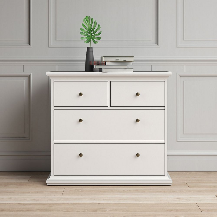 Solihull Chest of 4 Drawers in White | Chest of Drawers | Drawers 