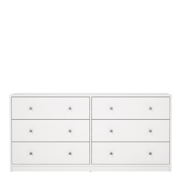 Shenley Chest of 6 Drawers (3+3) in White | Chest of Drawers | Drawers 