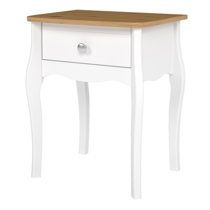 Rhyl Nightstand in Pure White Iced Coffee Lacquer | Bedside Cabinet | Bedside Cabinets | Bedroom Cabinet