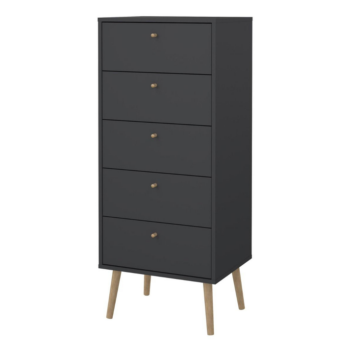 Darlaston Chest 5 Drawers Dark Grey | Chest of Drawers | Drawers 