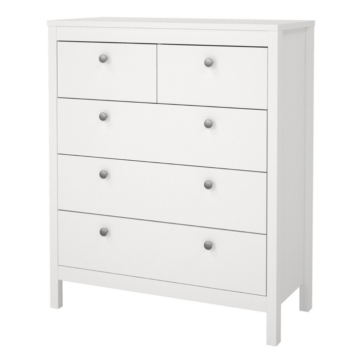 Hindley Chest 3+2 Drawers in White | Chest of Drawers | Drawers 