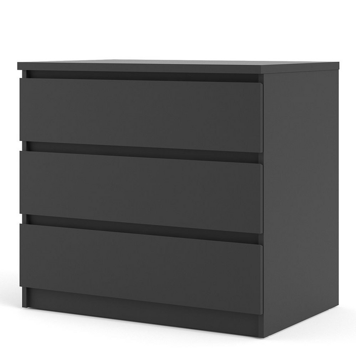 Brook Chest of 3 Drawers in Black Matt | Chest of Drawers | Drawers 