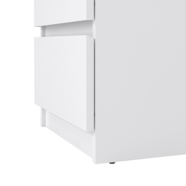 Brook Bedside 3 Drawers in White High Gloss | Bedside Cabinet | Bedside Cabinets | Bedroom Cabinet