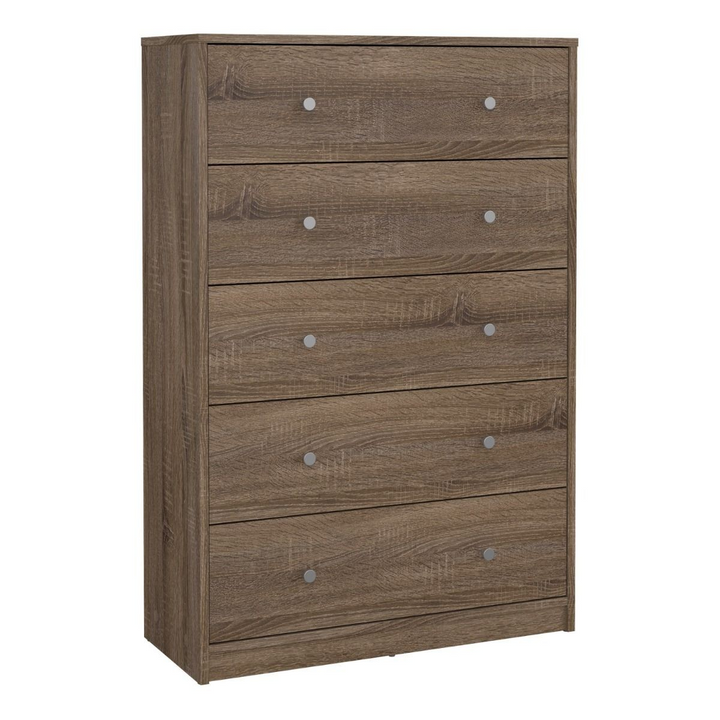 Shenley Chest of 5 Drawers in Truffle Oak | Chest of Drawers | Drawers 