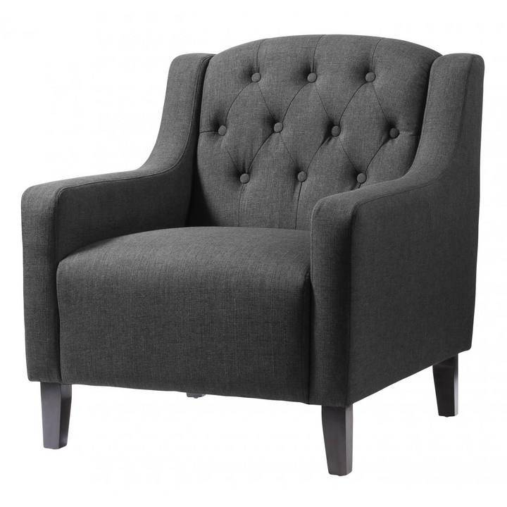 Arbroath Fabric Arm Chair Black/Grey) | Armchair | Arm Chair | Fabric Armchair