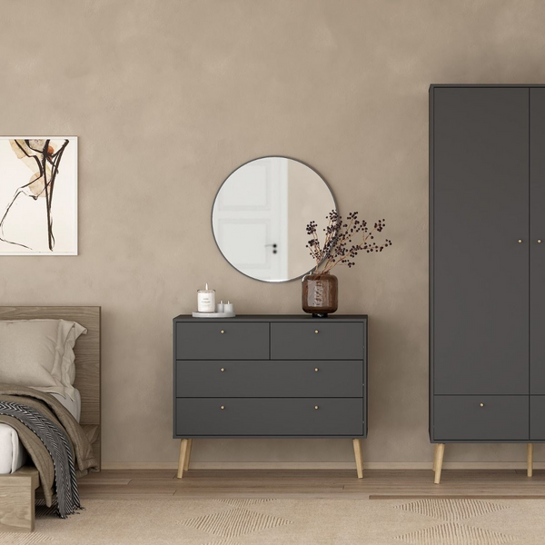 Darlaston Chest 2 + 2 Drawers Dark Grey | Chest of Drawers | Drawers 