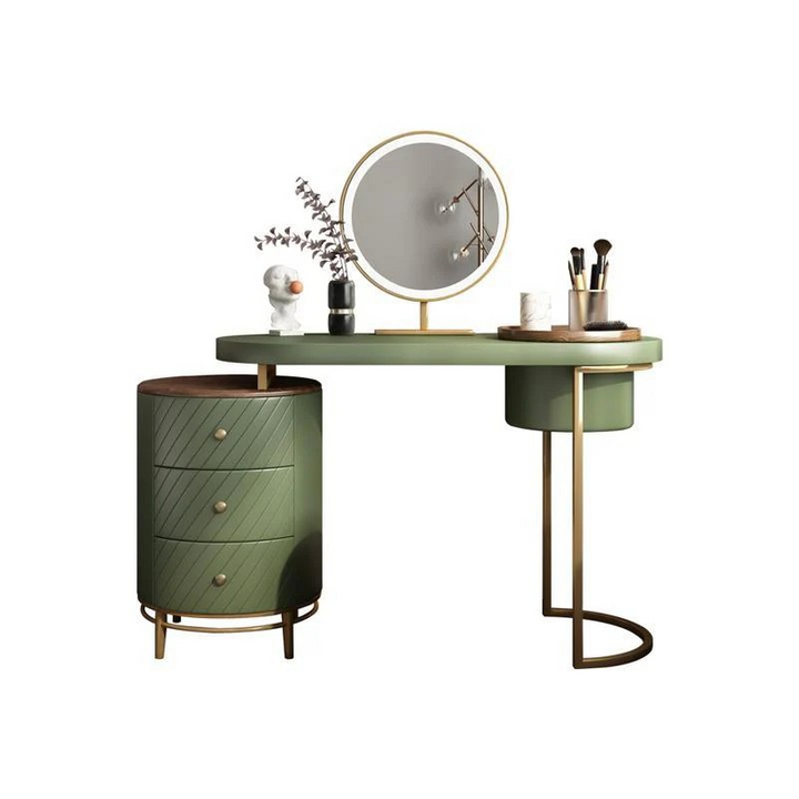 Harrogate Dressing Table With LED Mirror, White, Makeup Vanity | Dressing Table