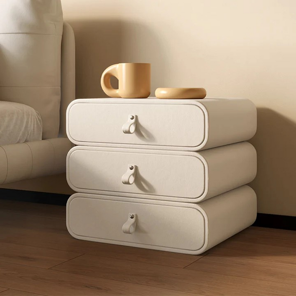 Neath Bedside Table, White | BedsideTable