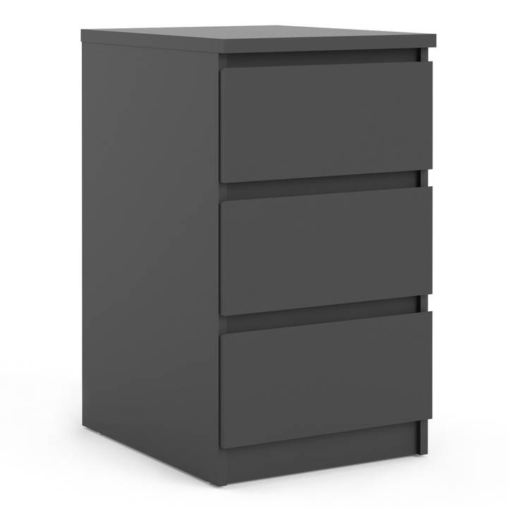 Brook Bedside 3 Drawers in Black Matt | Bedside Cabinet | Bedside Cabinets | Bedroom Cabinet