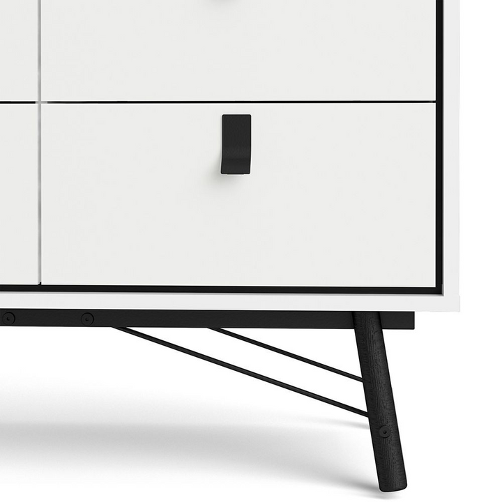 Moubray Double Chest of Drawers 6 Drawers in Matt White | Chest of Drawers | Drawers 