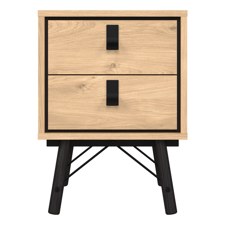 Moubray Bedside Cabinet 2 Drawer Jackson Hickory Oak| Bedside Cabinet | Bedside Cabinets | Bedroom Cabinet 