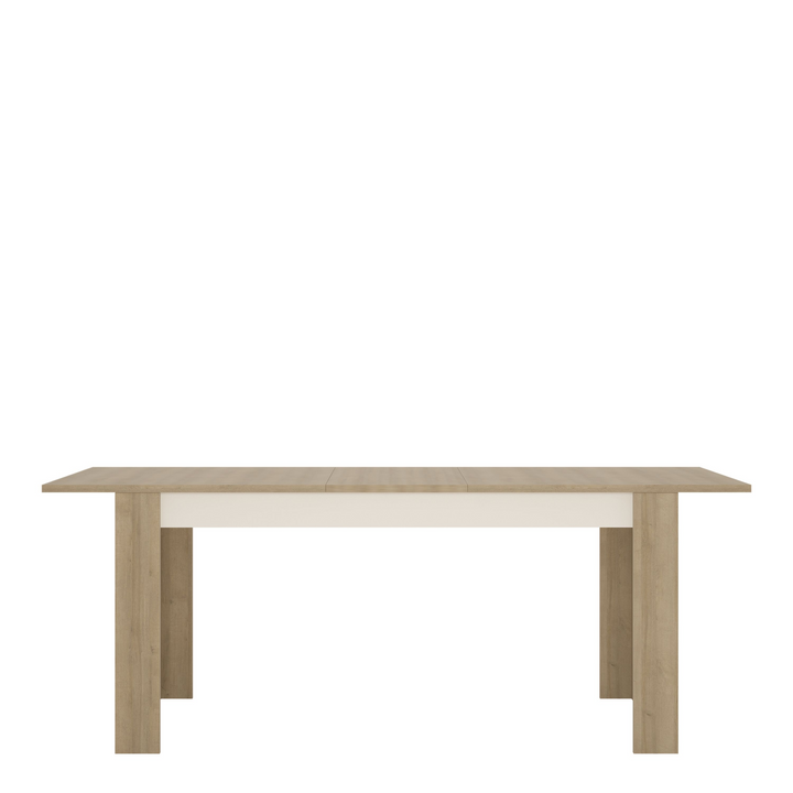 Pinner Large Extending Dining Table 160-200cm in Riviera Oak/White High Gloss | Dining Table