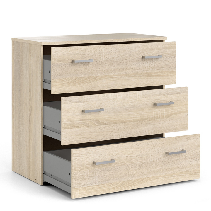 Longton Chest of 3 Drawers in Oak | Chest of Drawers | Drawers 