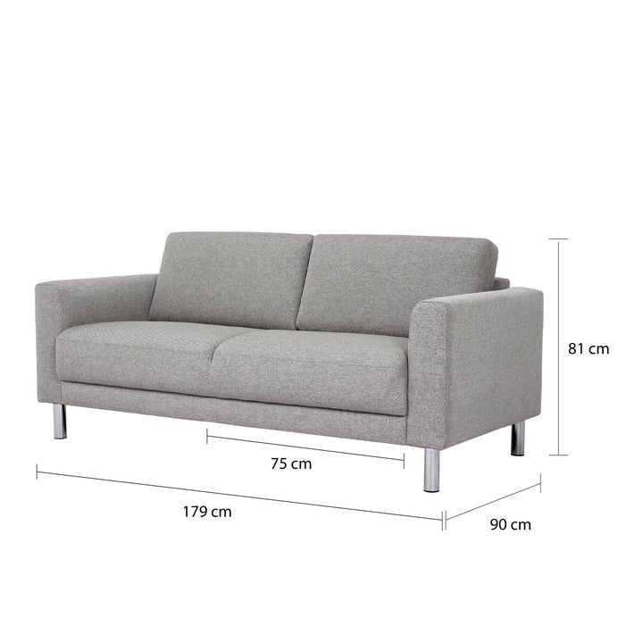 Stroud 2-Seater Sofa in Nova Light Grey | Two Seater Sofa | Sofa 