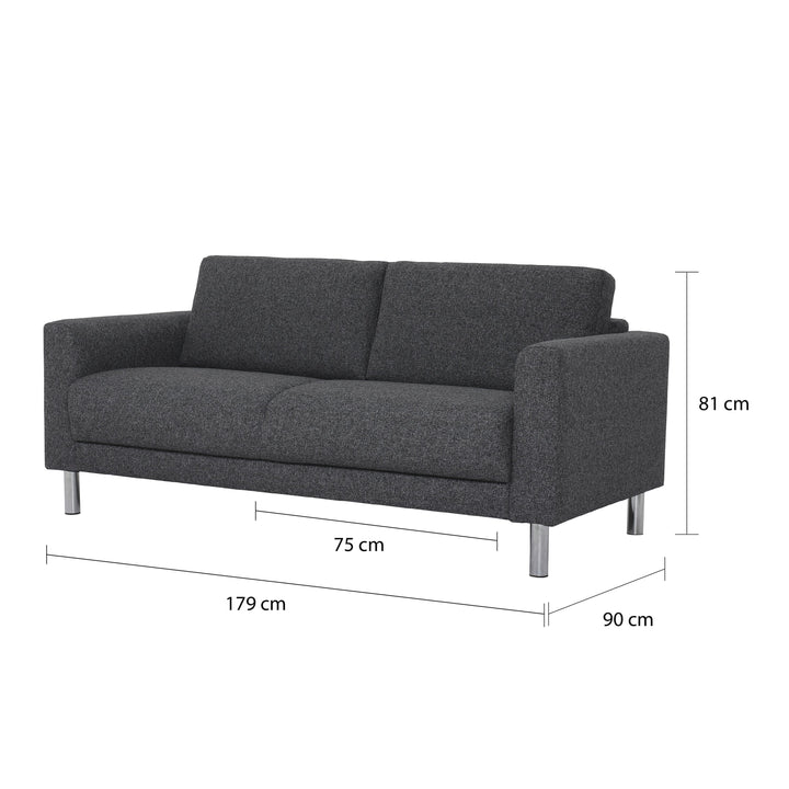 Stroud 2-Seater Sofa in Nova Anthracite | Two Seater Sofa | Sofa 