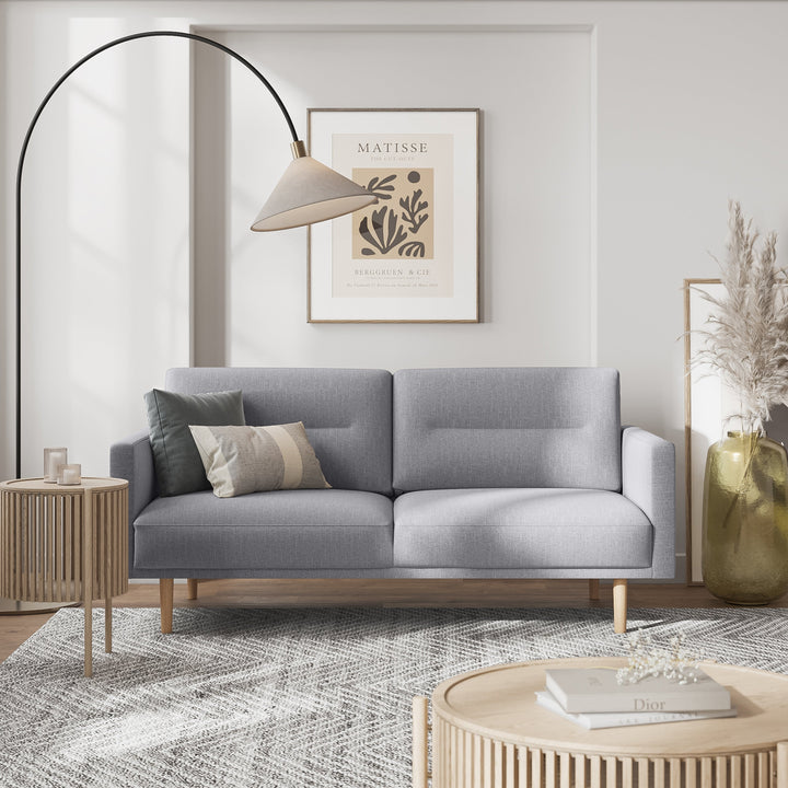 Woolwich 2.5 Seater Sofa - Grey, Oak Legs | Two Point Five Seater Sofa | Sofa