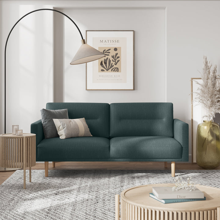 Woolwich 2.5 Seater Sofa - Dark Green, Oak Legs | Two Point Five Seater Sofa | Sofa